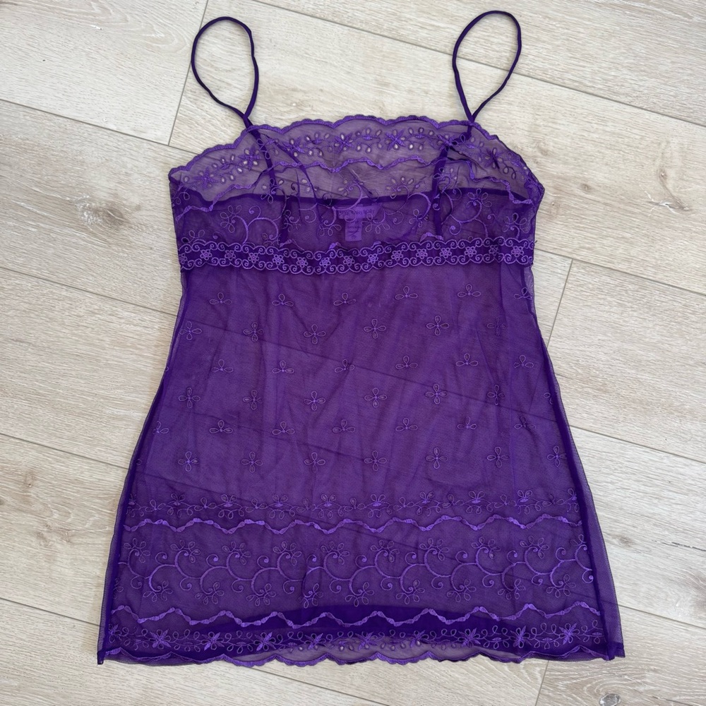 Victorias Secret Y2K Purple Lace Slip Dress